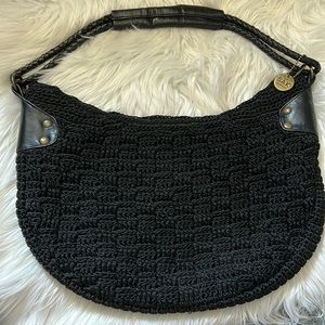 The Sak Black Knit Hobo Bag
